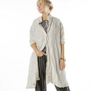 Rare- Magnolia Pearl ONDRA COAT linen 409 in moonlight one size